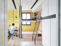 Дизайн: бело-желтый интерьер в маленькой квартире